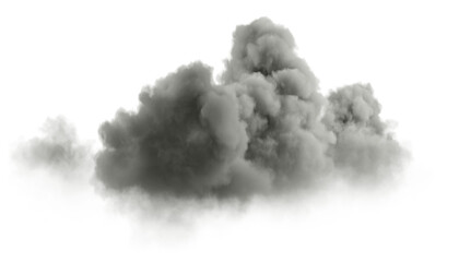 Aufkleber - Cutout overcast darkness clouds rainstorm on transparent backgrounds 3d rendering png