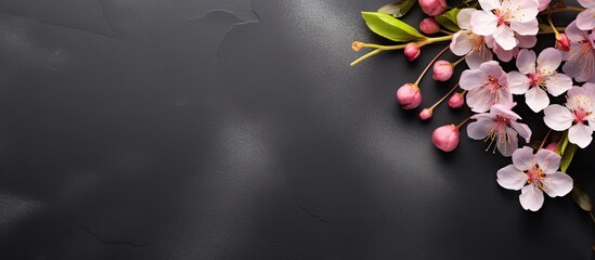 Poster - Numerous women use floral cosmetics on a isolated pastel background Copy space