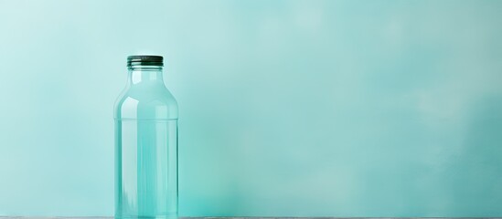 Poster - Water bottle shown on a isolated pastel background Copy space