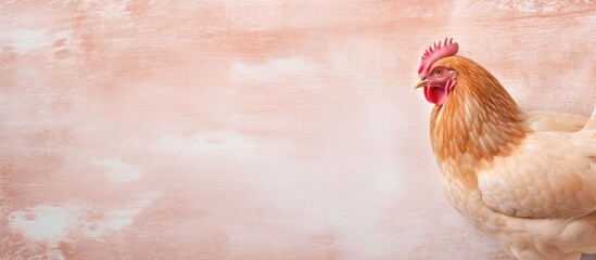 Aufkleber - Poultry isolated pastel background Copy space