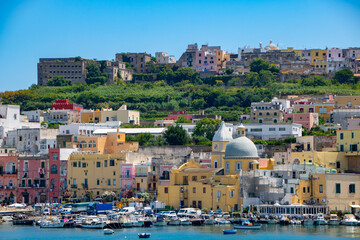 Wall Mural - Marina Grande, the main port of the enchanting island of Procida,