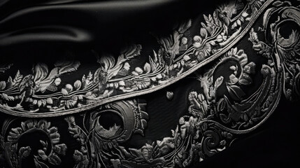 Brocade fabric with pattern background