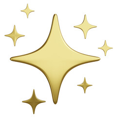 Wall Mural - golden spakling star