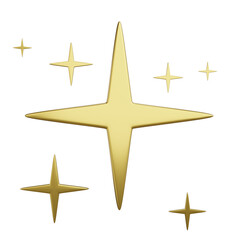 Wall Mural - golden spakling star