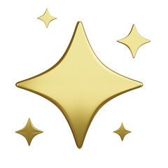 Wall Mural - golden spakling star