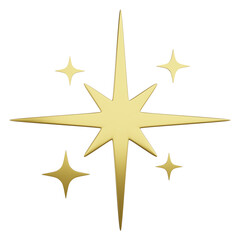 Wall Mural - golden spakling star