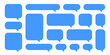 Chat speech blue bubble set. Chat messenger. SMS text frame. Vector illustration