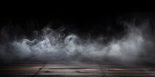 Mysterious Fog On Dark Empty Background,Premium Photo | Dark Abstract Empty Wooden Table Top And Smoke