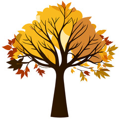 Wall Mural - autumn tree with leaves