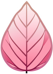 Wall Mural - pink leaf icon