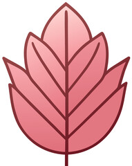 Wall Mural - pink leaf icon