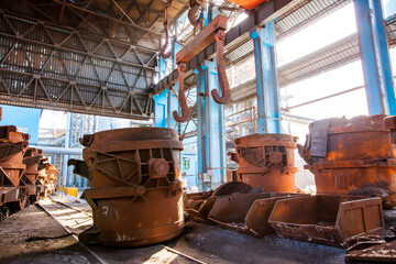 Wall Mural - The workshop and equipment of the steel mill