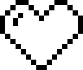 Wall Mural - Heart 8 bit pixel icon