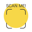 © vadymstock - Qr code frame with text Scan Me. Scan me frame. QR code scan for smartphone.