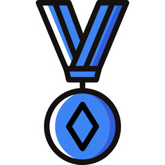 Winner success icon symbol vector image. Illustration of reward champion win championship bedge design image 