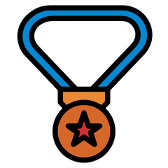 Winner success icon symbol vector image. Illustration of reward champion win championship bedge design image 