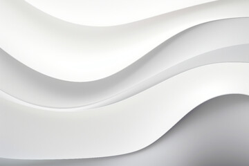 Poster - AI generated photo of seamless subtle white glossy soft abstract wavy embossed texture isolated on white color background
