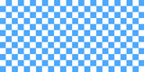 Fototapeta  - blue white checkered pattern background