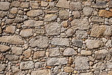 Wall Of Irregular Granite Granite Stones, Texture For Construction