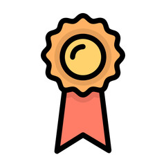 Winner success icon symbol vector image. Illustration of reward champion win championship bedge design image 