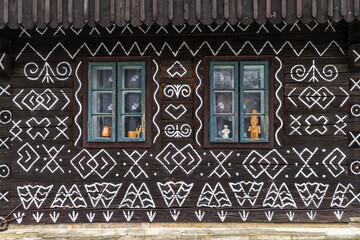 Wall Mural - Painted folk house, UNESCO village Cicmany in Slovakia