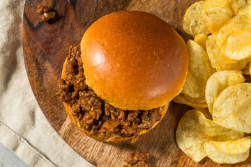 Poster - Homemade BBQ Sloppy Joe Sandwich