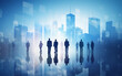 © MUS_GRAPHIC - Abstract background dark blue with modern corporate concept