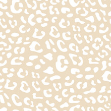 Seamless Vector Leopard Pattern Design, Animal Yellow Tile Print Background