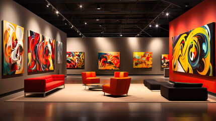 Rotating art exhibitions showcasing employee talents,