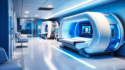 Wall Mural - Modern diagnostic rooms with high-tech imaging machines