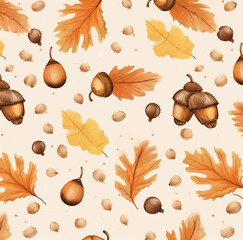 Sticker - Illustration of a colorful array of autumn leaves, a vibrant tapestry of nature's farewell to summer