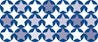 Seamless pattern for the background with elements of stars and circles in blue. Mosaic with simple elements for factory fabrics and wallpapers.