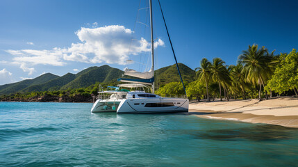 Wall Mural - luxury yacht in the sea.