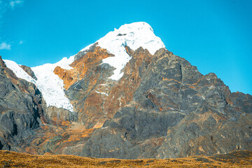 Wall Mural - aerial drone photo of the Andes Mountains in Peru