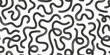 © Purrga - Hand drawn wavy maze seamless pattern. Brush curly black lines for background