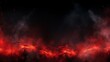 Leinwandbild Motiv Background with fire sparks, embers and smoke. Overlay effect of burn coal, grill, hell or bonfire with flame glow, flying red sparkles and fog on black background, vector realistic border, poster