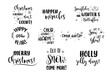 © Anna - Lettering set caligraphy winter, new year, christmas