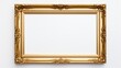 Gold frame on a white background
