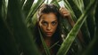 © Karen - portrait of a woman in aloe vera