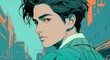 © beeboys - アニメ風のハンサム男性,Generative AI AI画像