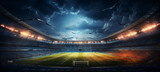 Fototapeta Fototapety sport - Soccer football stadium with floodlights