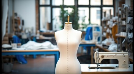 Poster - A tools and equipment of the fashion design in workshop.