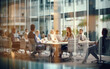 © MUS_GRAPHIC - Blurred soft of people meeting at table business people talking in modern office