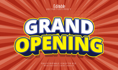 Poster - 3d grand opening editable text effect style