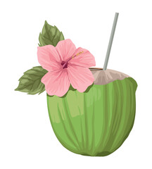 Sticker - fruit drink and flower icon