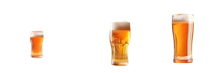 Sticker - beer glass on the table without contents transparent background