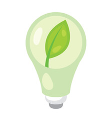 Poster - energy bulb eco icon