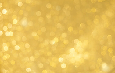 Wall Mural - gold bokeh background with luxury glitter golden bokeh light for background, wallpaper and web templ