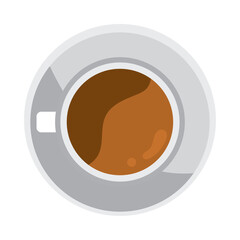Wall Mural - coffee cup top view icon
