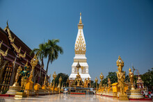Wat Phra That Phanom Temple Is The Most Famous Landmark In Nakhon Phanom, Thailand
